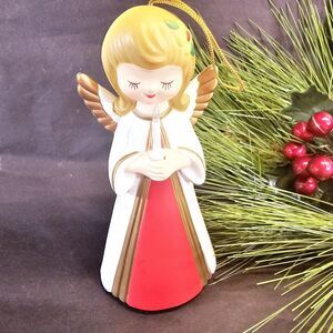 Vintage Carolites Angel Tree Ornament Lighted Christmas Carols 6" Bells Of Noel